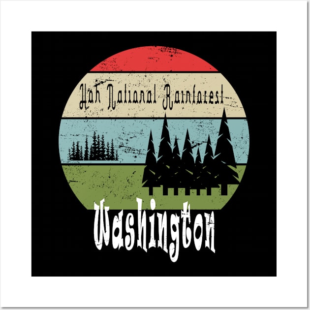 Hoh National Fainforest Washington travel souvenir Wall Art by artsytee